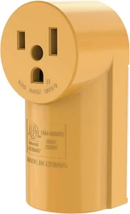 RVGUARD 50 Amp NEMA 6-50R Surface Mount Receptacle, 125/250 Volt Power Outlet, Y - Picture 1 of 12