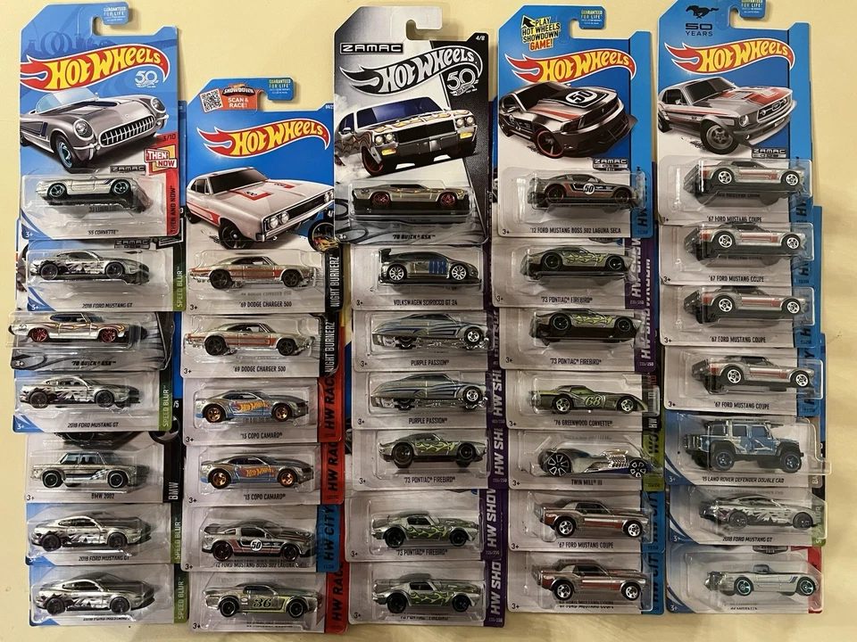 Hot Wheels ZAMAC LOT of 34 Camaro Mustang Buick Corvette Firebird Dodge VW BMW - Image 1 of 4
