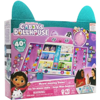 Gabby's Dollhouse Meow-Mazing Board Game 30 Minutes Play for 2-4 Players Ages 4+ - Image 1 of 4