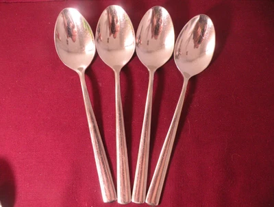 4 WMF Cromargan MANAOS BISTRO 18/10 Stainless Glossy Oval Soup Spoons 7 3/8” - Image 1 of 4