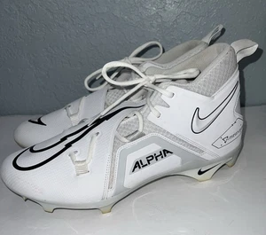 Nike Alpha Menace Pro 3 Football Cleats CT6649-109 Men’s Size 13 White & Black - Picture 1 of 10