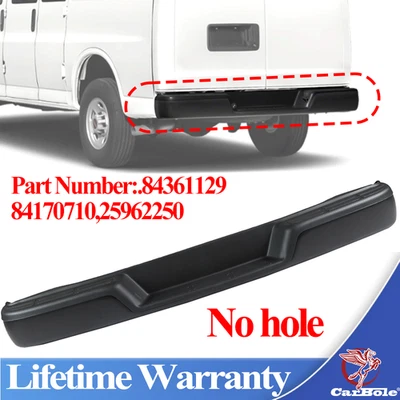 Novo para Chevrolet Express/GMC Savana 1996-2024 conjunto de para-choque traseiro com furo - Imagem 1 de 4