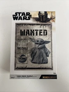 DISNEY Star Wars GROGU Wanted Poster PUZZLE The Child Mandalorian 1000 Piece NEW - Picture 1 of 3