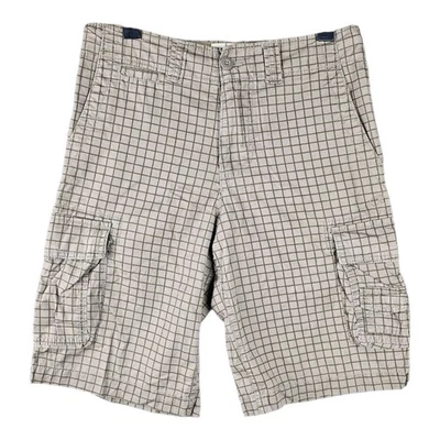 Pantalones Cortos De Colección OP Ocean Pacific Check Playa Patín Sueltos Pierna Ancha Carga Para Hombres 30 Foto 1 de 4