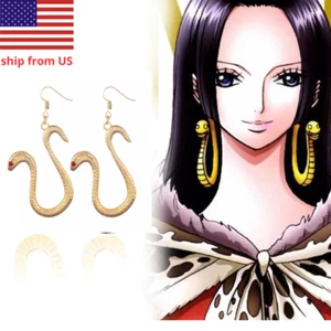 anime one piece Boa Hancock Snake Earrings Cosplay Metal  Women's Fashion - Picture 1 of 5