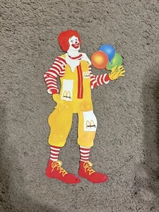 Vintage McDonald’s Ronald McDonald Clown Paper Doll Decoration Articulated Sign - Picture 1 of 8