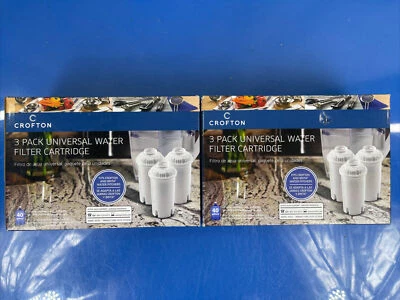 Crofton two Packs 6 Universal Water Filter Cartridges Water Pitchers New Brita - Image 1 of 3