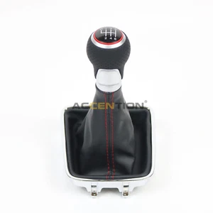 6 Speed Gear Shift Knob Gaiter Boot For VW Tiguan 2008 2009 2010 2011 - Picture 1 of 9
