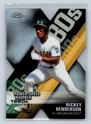 2020 Topps Chrome Rickey Henderson Decade of Dominance Die Cut DOD-3 - Imagem 1 de 2