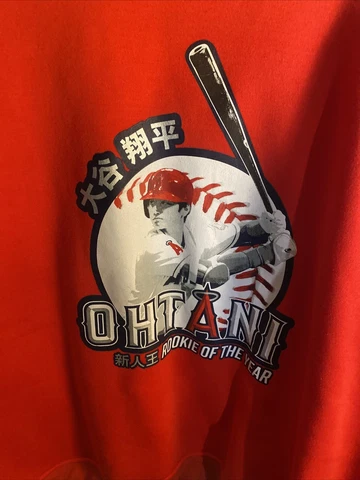 Anaheim Angels Sweatshirt Shohei Ohtani Rookie of the Year Mens XL Cover