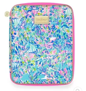 Lily Pulitzer Notebook Agenda Folio Laptop Organizer Cabana Cocktail Aqua NWT - Picture 1 of 4