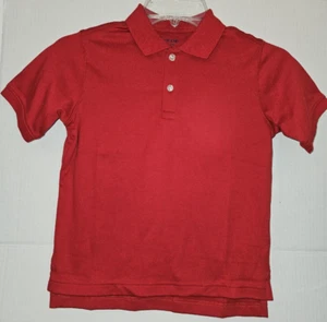 Lands End Red Polo Top Boy's Size Medium 5-6 - Picture 1 of 7