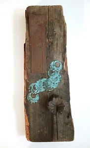 Modern Found Object Art "Sketch" original sculpture Wood & Metal 1997 NYC - Picture 1 of 21