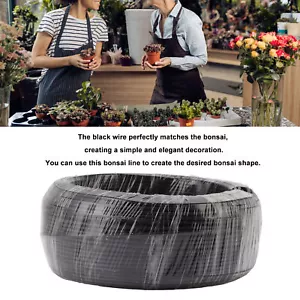Bonsai Wire Aluminum Wire Bonsai Tree Training Wire 500g Black for Garden - Picture 1 of 36