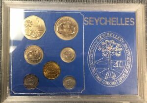 1972 SEYCHELLES MINT SET 7 COINS - RARE Colonial QE2 Issue
