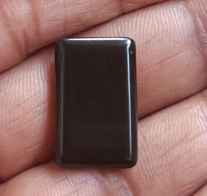 14.10 CT Beautiful Natural Black Agate Emerald Cut Shape A+++ Loose Gemstones - Picture 1 of 5
