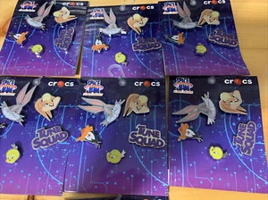 Space Jam 5 Pk Jibbitz Authentic Crocs Looney Tunes Shoe Charms Dead Stock New - Picture 1 of 4