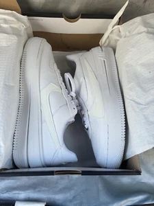 Size 10 - Nike Air Force 1 PLT.AF.ORM Triple White W - Picture 1 of 4