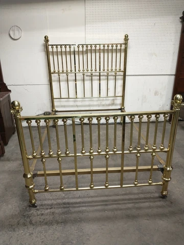 Antique Rare Brass Carved Casting Columns Bed, Fantastic Very Rare Brass Bed Cover