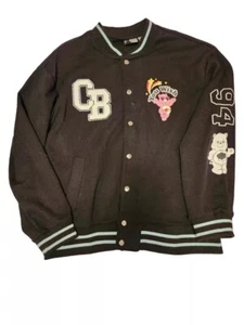 H&M Divided Small Black Care Bears Varsity Jacket Snap Button - Picture 1 of 4