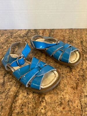 Salt Water Toddler Girl’s Sandals Size 6 Patent Leather Blue - Image 1 of 4