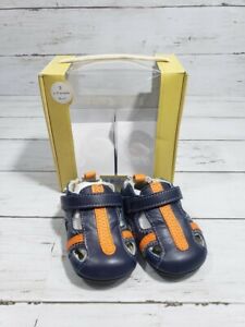 ROBEEZ Mini Shoez Shoes Blue and Orange 3-6 Months Size 2