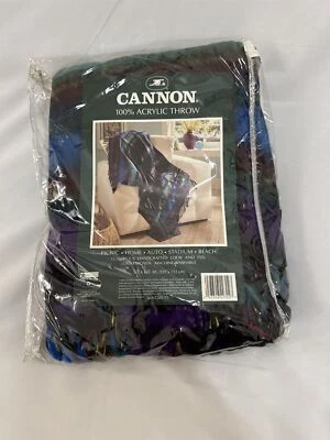 Cannon 100% Acrylic Throw 50x60in Luxurious Loom Woven Machine Washable Plaid - Image 1 of 4