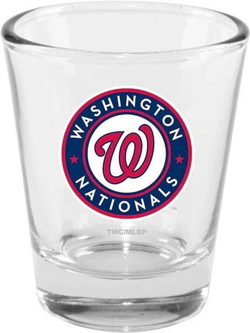 Washington Nationals 2 Ounce Clear Shot Glass [NEW] MLB Drink Pint Glass Bar Cover