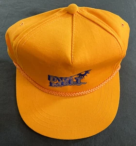 Vintage Dyn-O Melt Flatbill Trucker Hat Snapback Cap Yellow Diamond Crystal Salt - Picture 1 of 8
