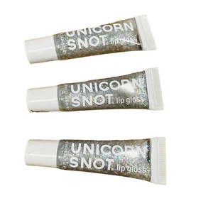 Menge 3 Einhorn Rotz holographischer Lippenglanz silber brandneu - Bild 1 von 6