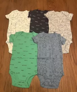Carter's Baby Boy 9m 5 Pack One-Piece Bodysuit Set - Picture 1 of 7