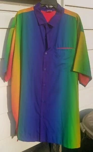 HERREN REGENBOGEN SOMMER KURZARM SHIRT 3XL lang WIE ABGEBILDET - Bild 1 von 1