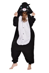 NEWCOSPLAY Kid’s Cat One Pajamas Black/White Cosplay Halloween Costume 10 #125 - Picture 1 of 4