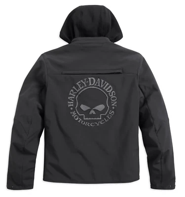 Harley-Davidson Reflective Skull Jacke Jacket m. Kapuze 98164-17EM –  Gr. L NEU - Bild 1 von 4