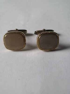 Rösch & Idstein Pforzheim   835er Silber Manschettenknöpfe 2x Perlmutt vergoldet - Bild 1 von 4