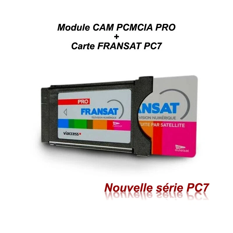 Module CAM PCMCIA PRO + Carte FRANSAT PC7 pour Collectivité Immeuble Habitat - Photo 1/1