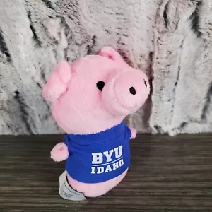 BYU Idaho Brigham Young University 4" Shorty Pink Pig T-shirt Mascot MINI Plush - Picture 1 of 5