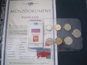 The Money Of The World Russia KMS + Coin Document MDM 7 Coins - Picture 1 of 2