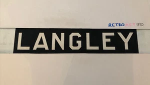 Langley - Manchester Leinen Bus Destination Rollo 12/68 30" - Bild 1 von 12