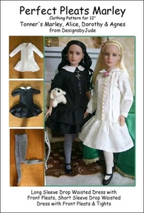 Perfect Pleats Doll Clothes Sewing Pattern 12" Marley Wentworth Tonner - Picture 1 of 2