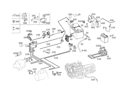 Sensor de batería original Mercedes-Benz 000-905-27-02 Foto 1 de 2