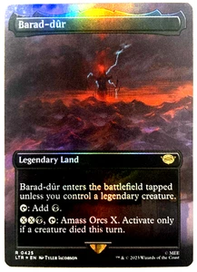 MTG Barad-dur *BORDERLESS FOIL* The Lord of the Rings 0425 NM - Picture 1 of 6