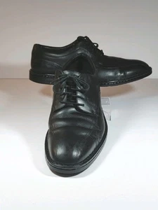 Rockport Mens Size 13 M Bike Toe Business Casua Leather Black Oxford Dress Shoes - Picture 1 of 8