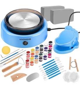 Kit de mini rueda de cerámica VIVOHOME azul para niños - Imagen 1 de 8