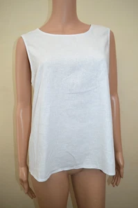 New M&S Collection Linen Rich White Cross Back Top Sz UK 12 - Picture 1 of 3