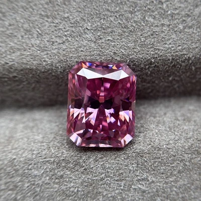 GRA Certificate Loose Moissanite Radiant Pink Cut 1PCS 2x3mm-10x14mm for Rings - Image 1 of 4