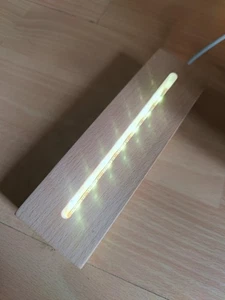 LED Wooden Block Long Coaster Stone Tower Decor Light Jewellery Display Shop - Picture 1 of 2