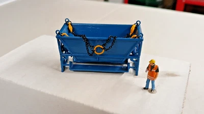 Concrete Hopper 3D Printed In Sarens Blue w/ Liebherr Yellow Clasp 1/87th. - Image 1 of 4