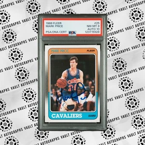 Fleer Mark Price 1988 PSA/DNA automático 10 casi nuevo-como nuevo 8 Cleveland Cavaliers baloncesto NBA - Imagen 1 de 2