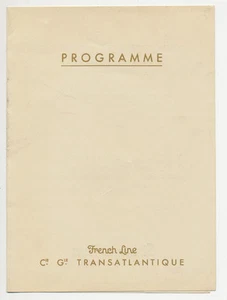 Programma concerti SS De Grasse 1949 - French Line & Simmons Tours - Foto 1 di 2